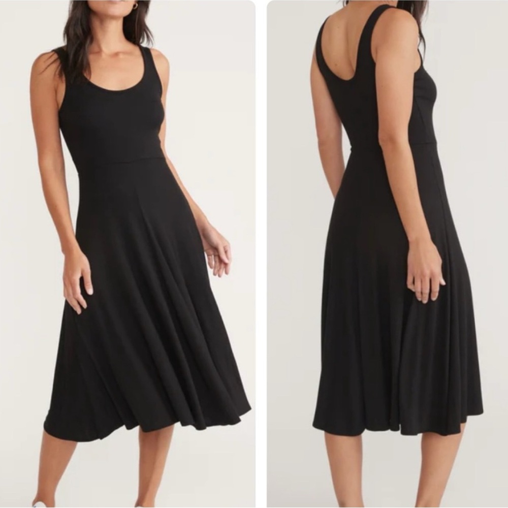 Marine Layer Black Midi Dress